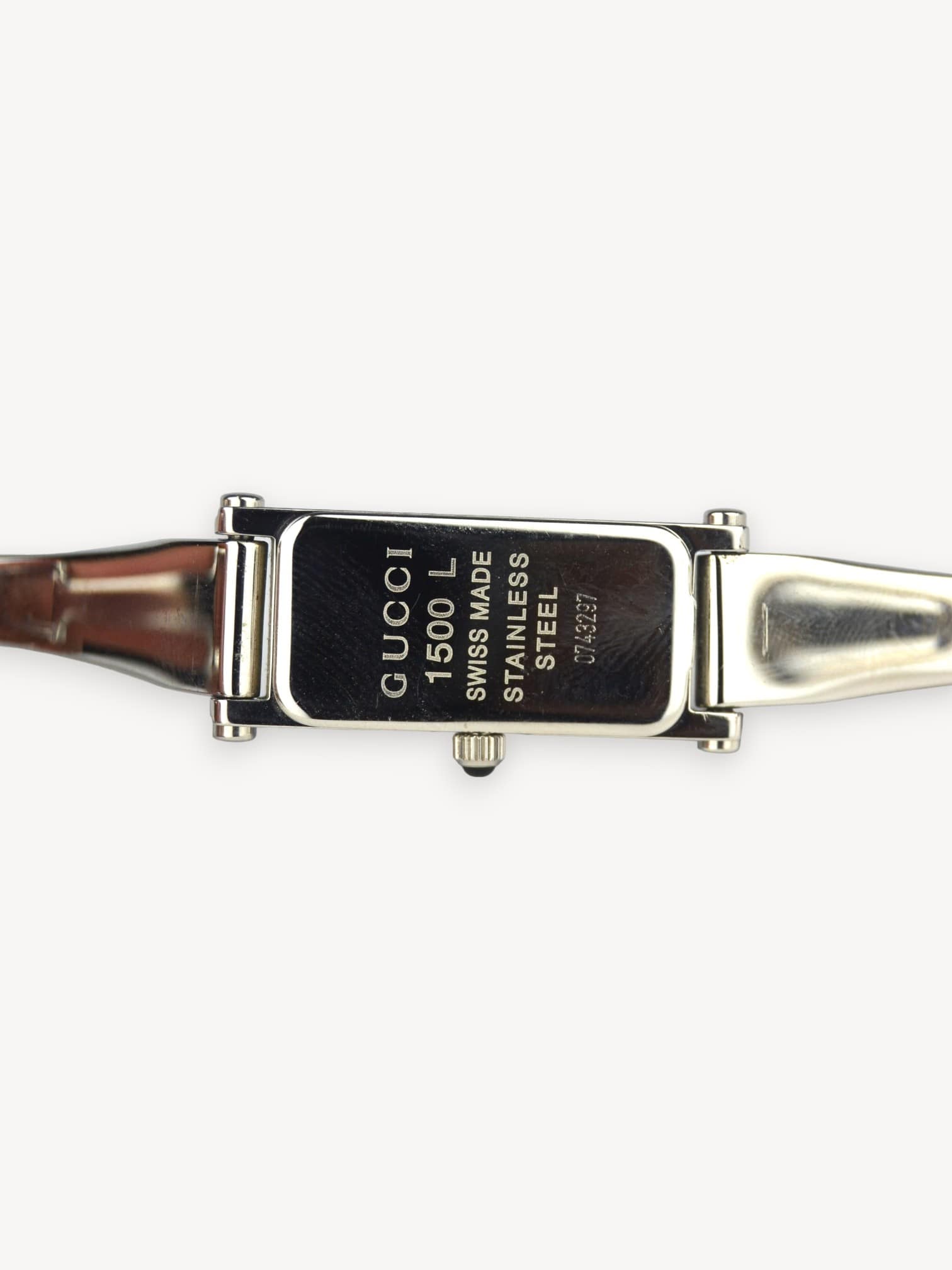 GUCCI 1500L HORSEBIT WATCH SILVER/BLACK
