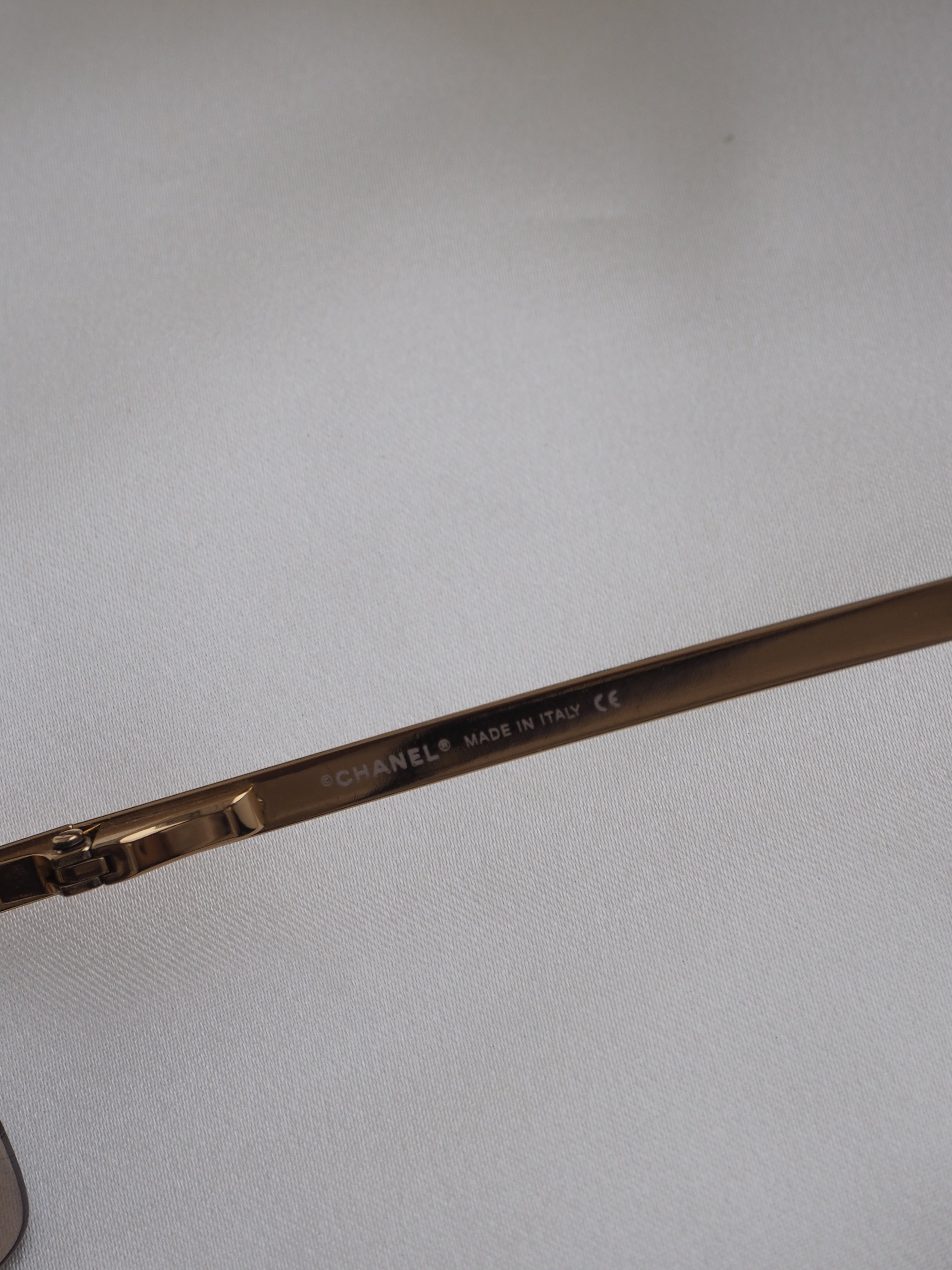CHANEL 4104-B CRYSTAL CC LOGO RIMLESS SUNGLASSES