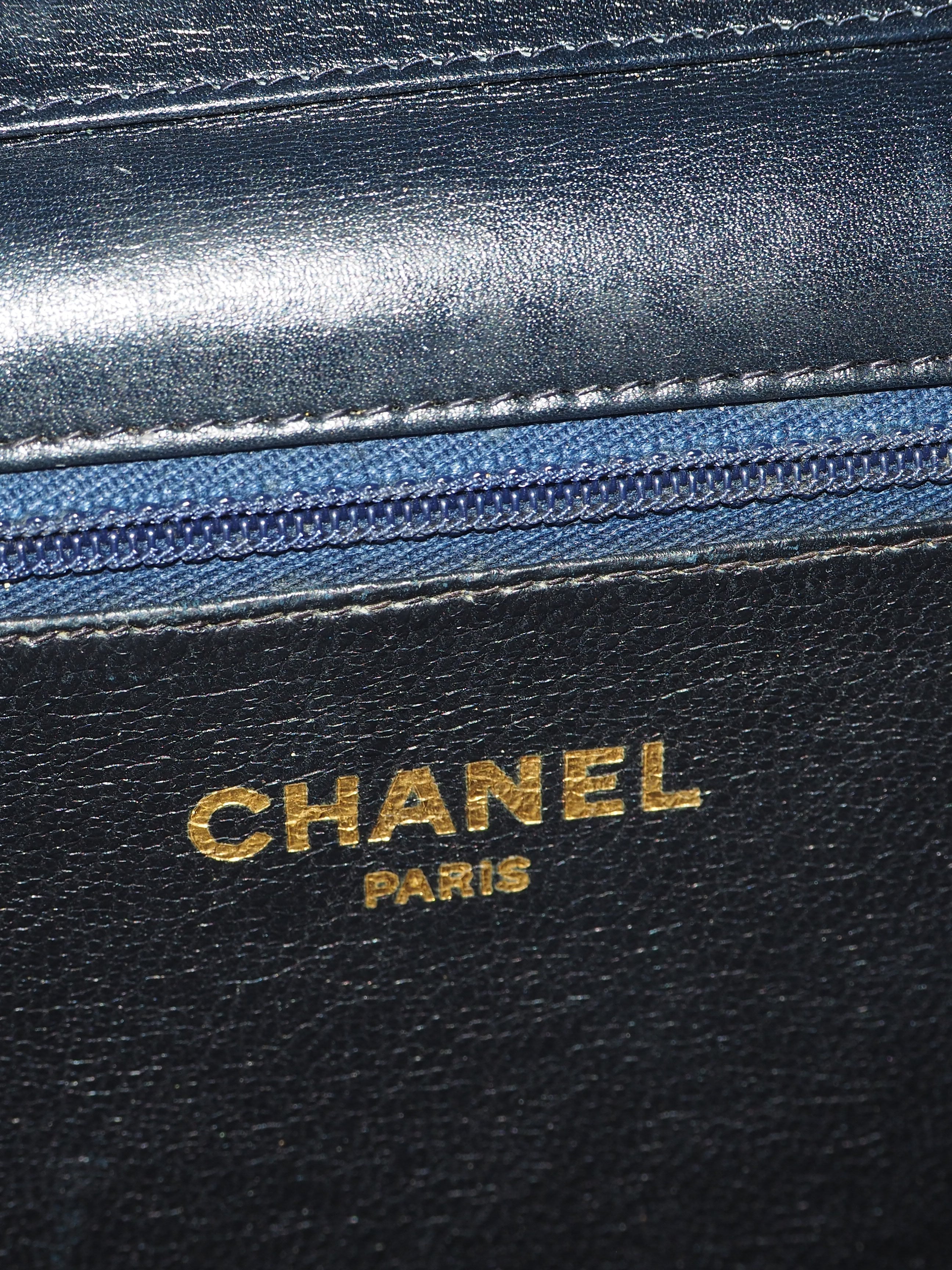 CHANEL SINGLE FLAP BAG NAVY