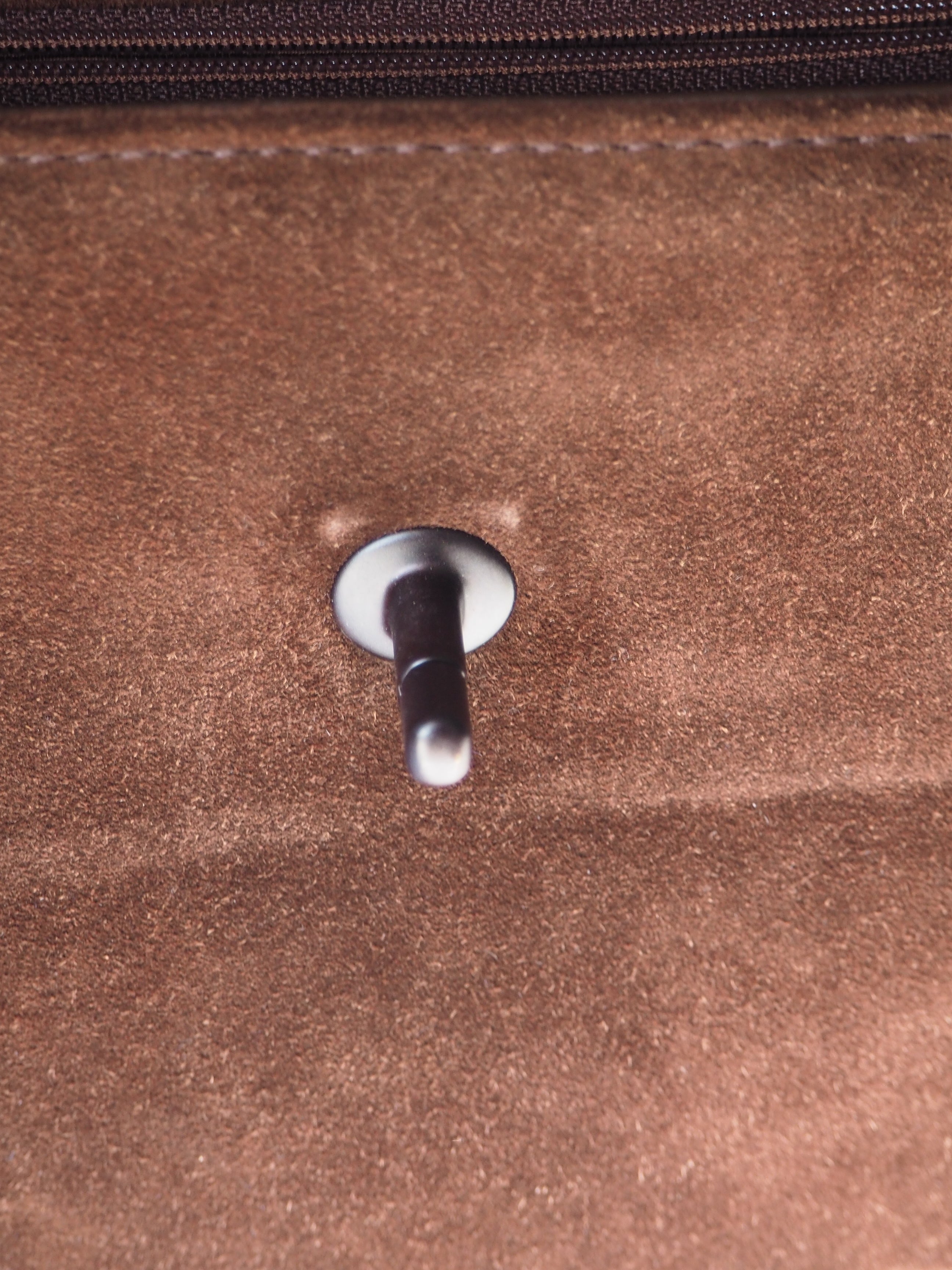 CHANEL SUEDE SHOULDER BAG BROWN