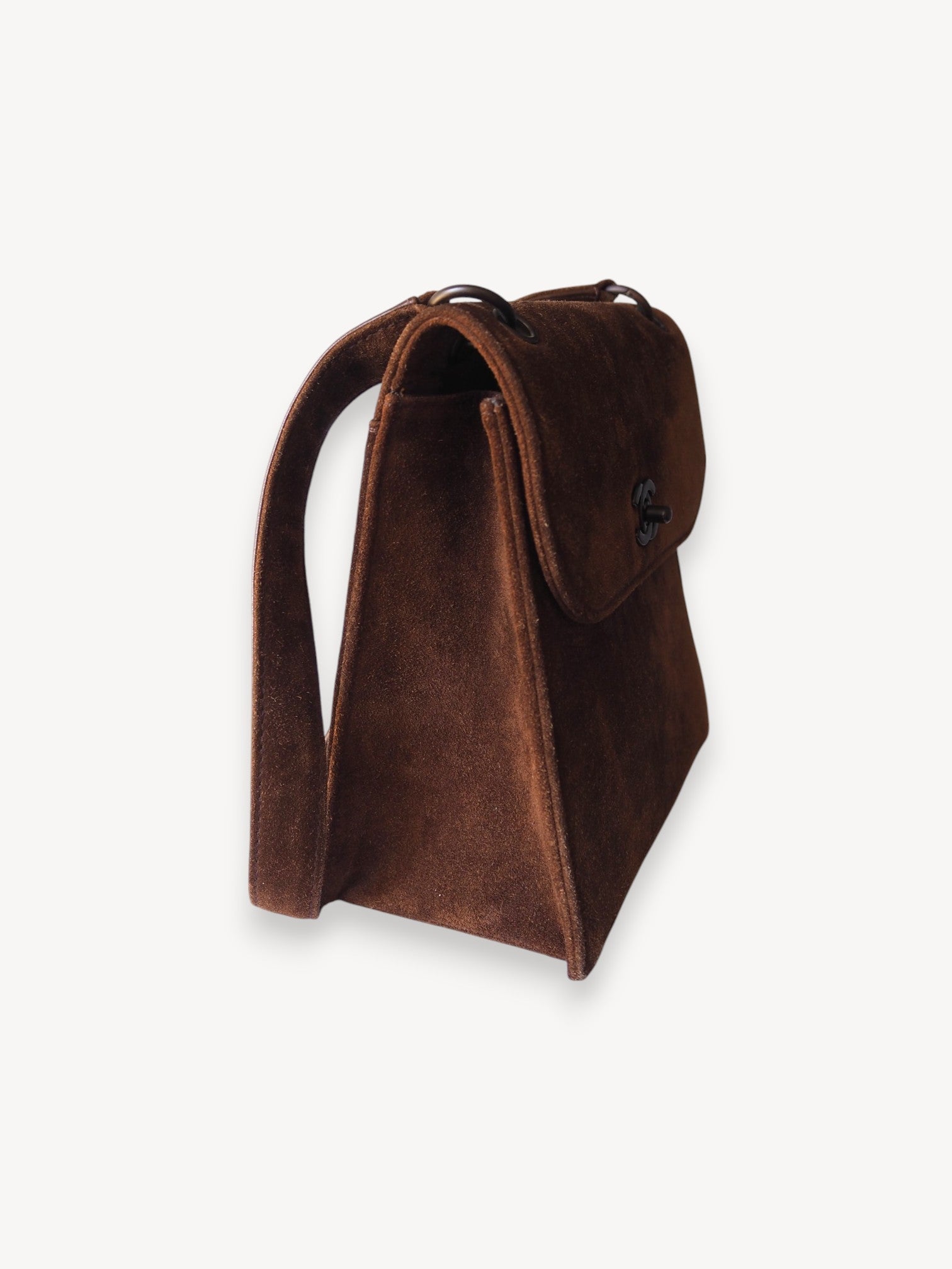CHANEL SUEDE SHOULDER BAG BROWN
