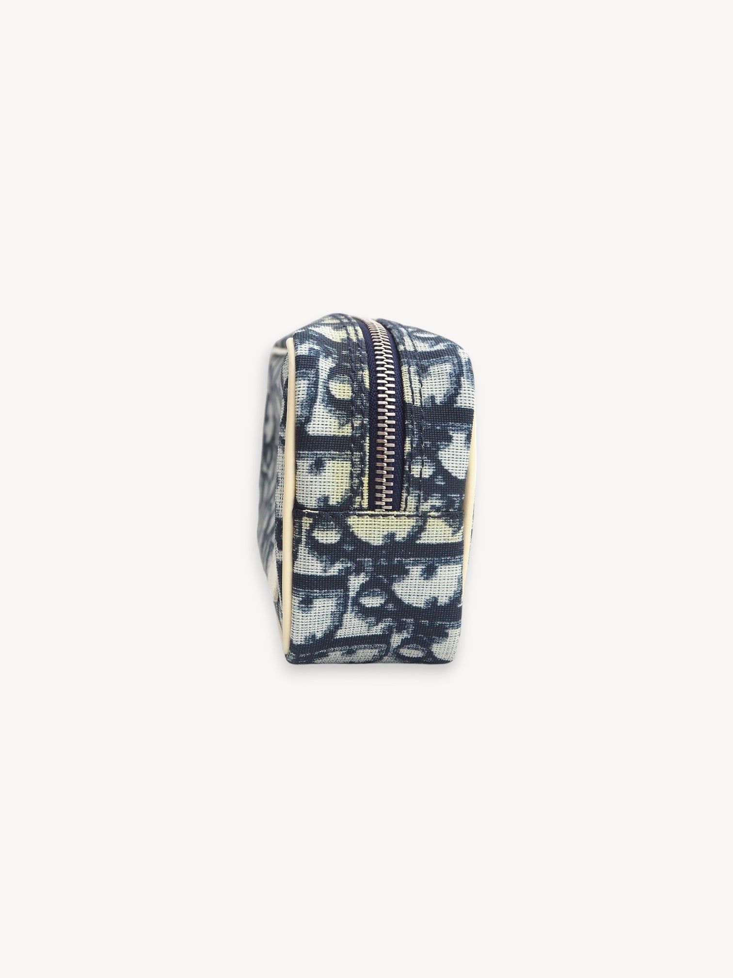 CHRISTIAN DIOR OBLIQUE COSMETIC POUCH BLUE