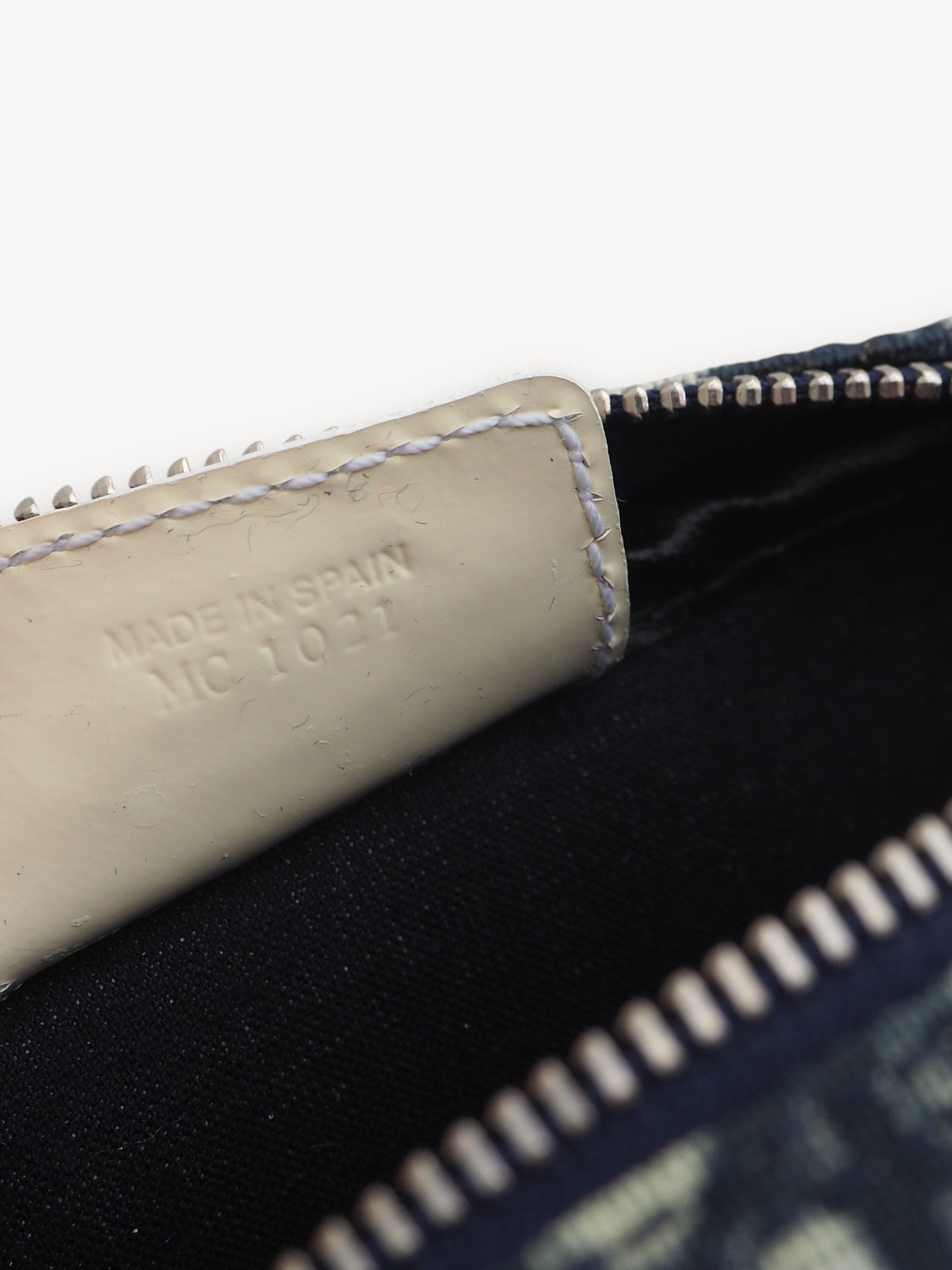 CHRISTIAN DIOR OBLIQUE COSMETIC POUCH BLUE