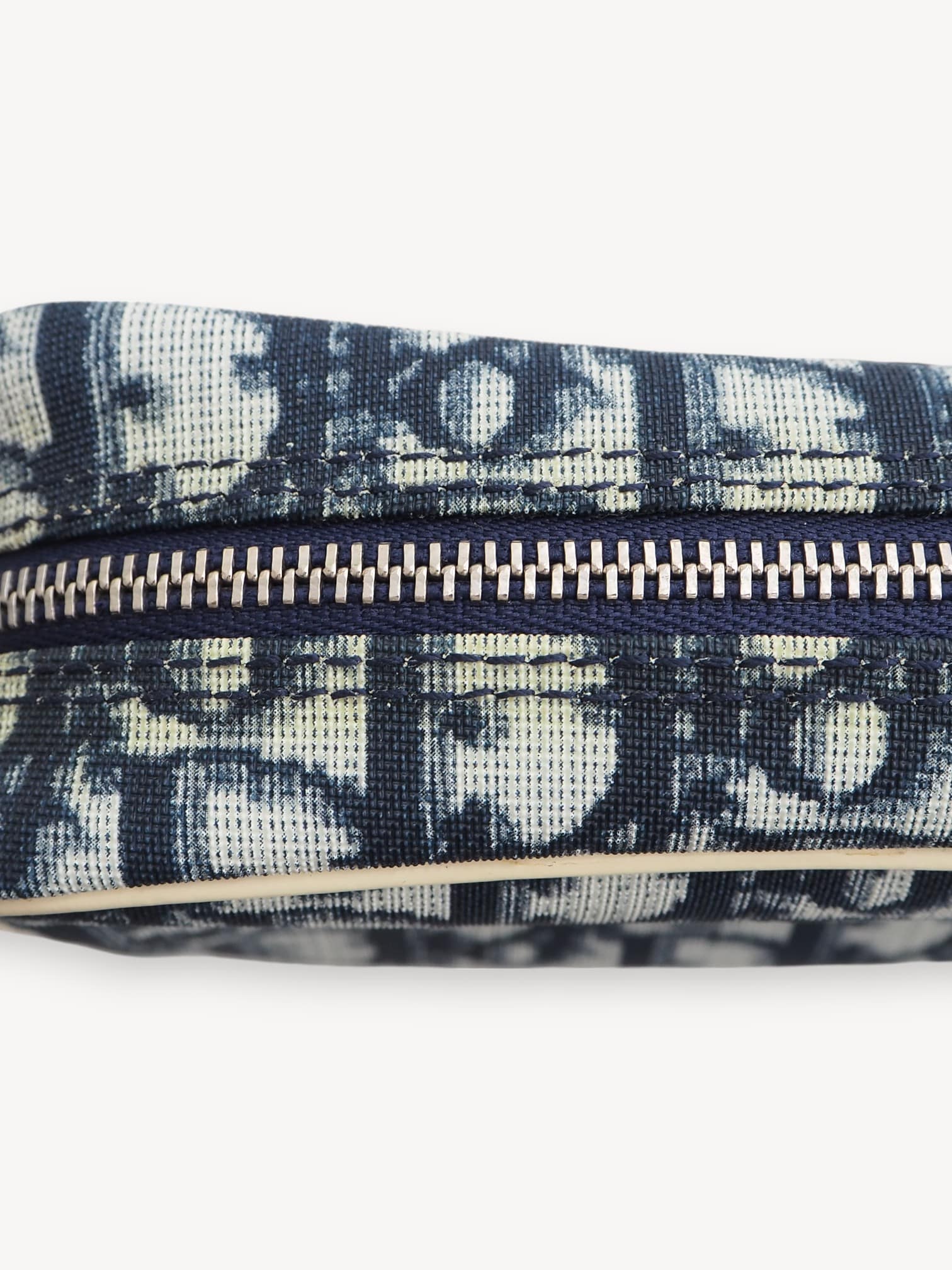CHRISTIAN DIOR OBLIQUE COSMETIC POUCH BLUE