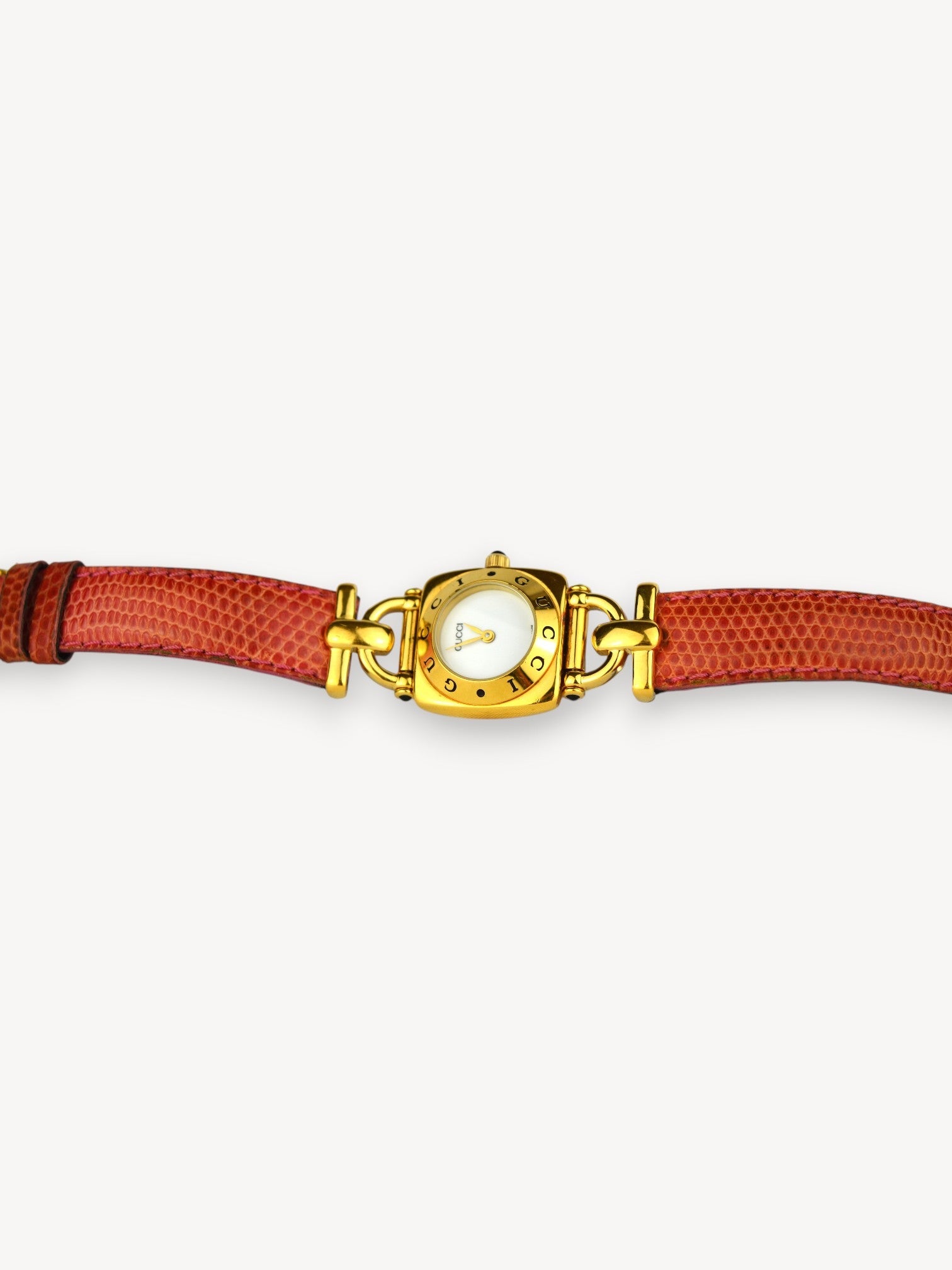 GUCCI 6300L HORSEBIT WATCH PINK