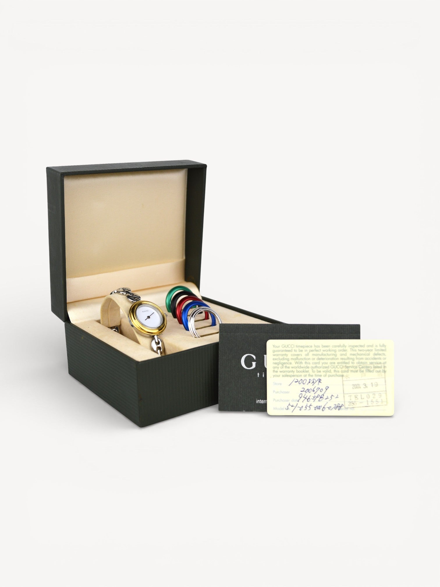 GUCCI INTERCHANGEABLE BEZEL WATCH