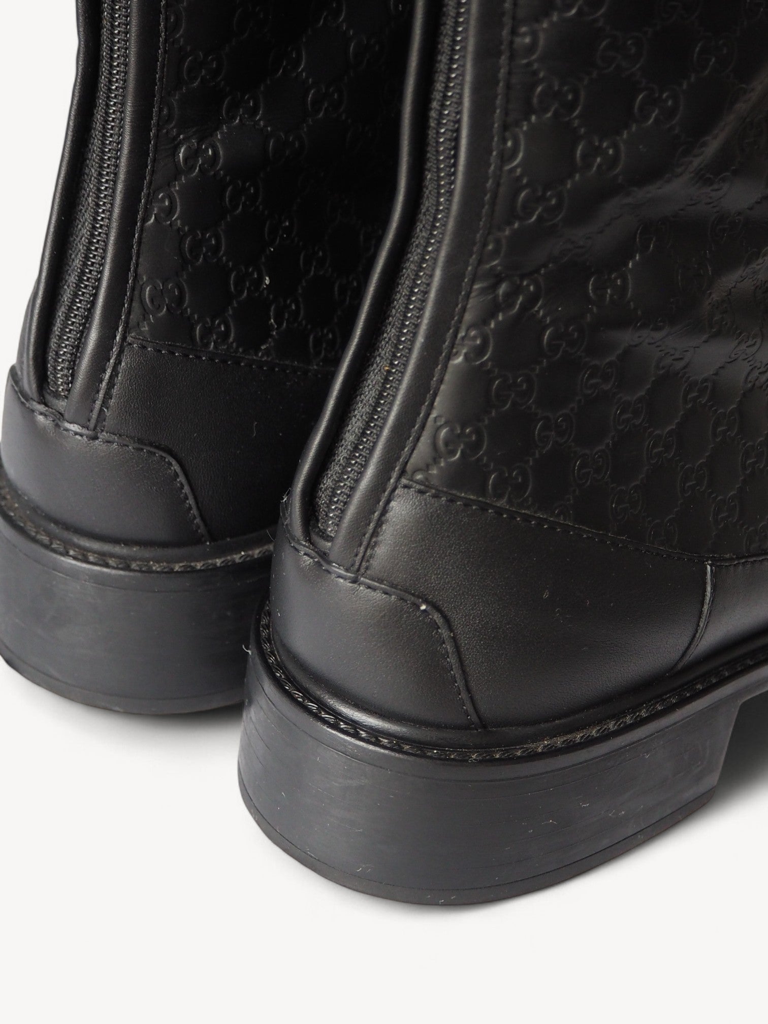 GUCCI MAUD GUCCISSIMA LEATHER ANKLE BOOTS 40