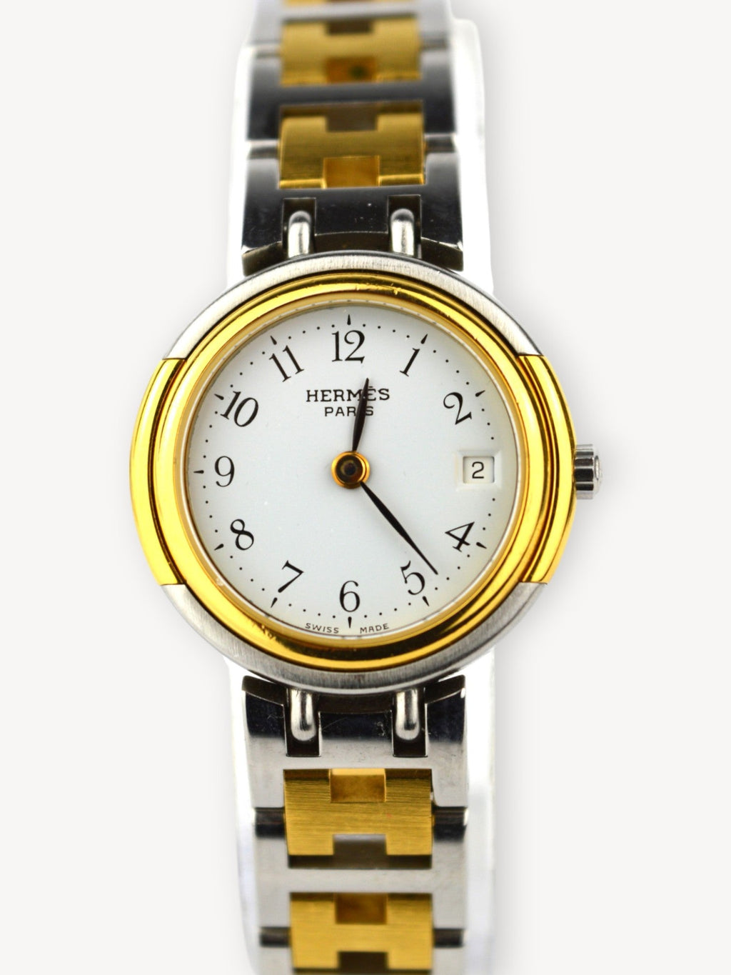 HERMÈS WINDSOR TWO-TONE STEEL WATCH