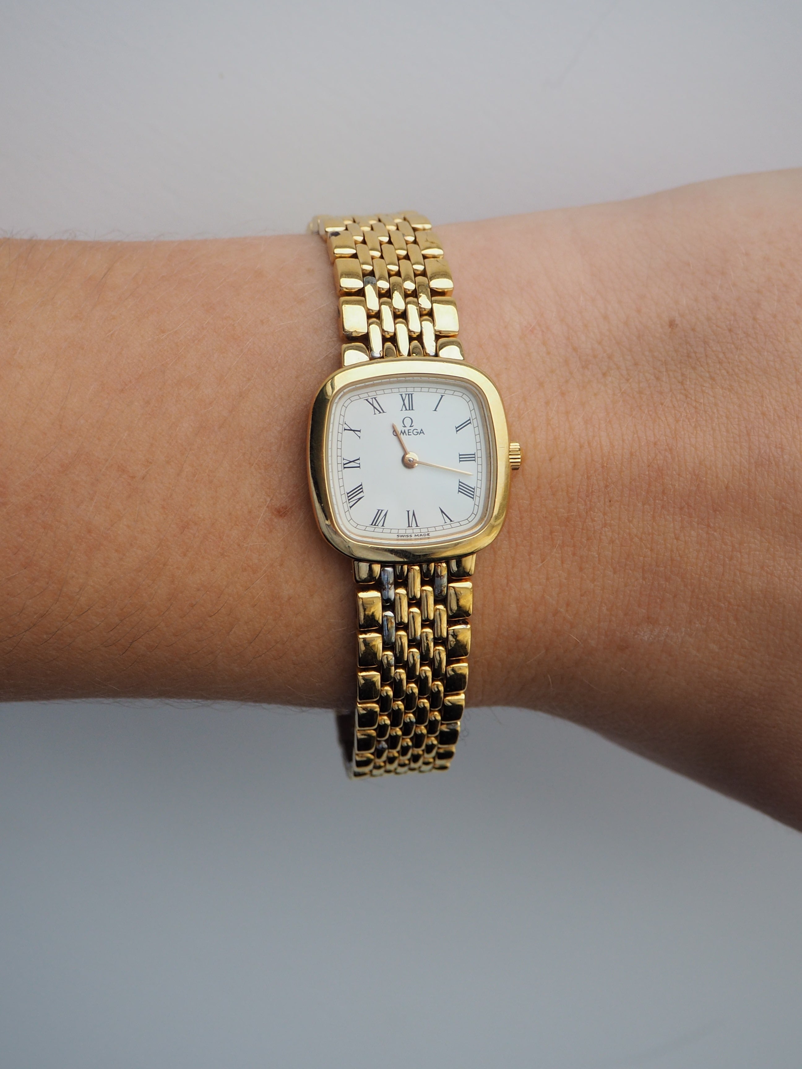 OMEGA DE VILLE 18K GOLD-PLATED WATCH