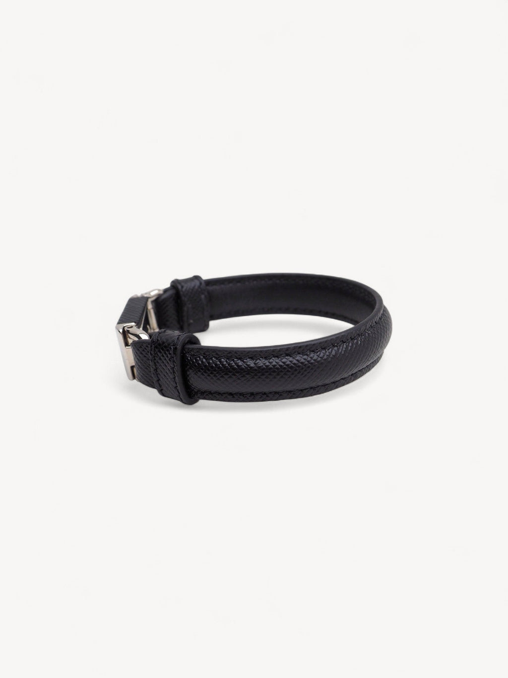 PRADA SAFFIANO LEATHER BRACELET BLACK