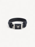 PRADA SAFFIANO LEATHER BRACELET BLACK