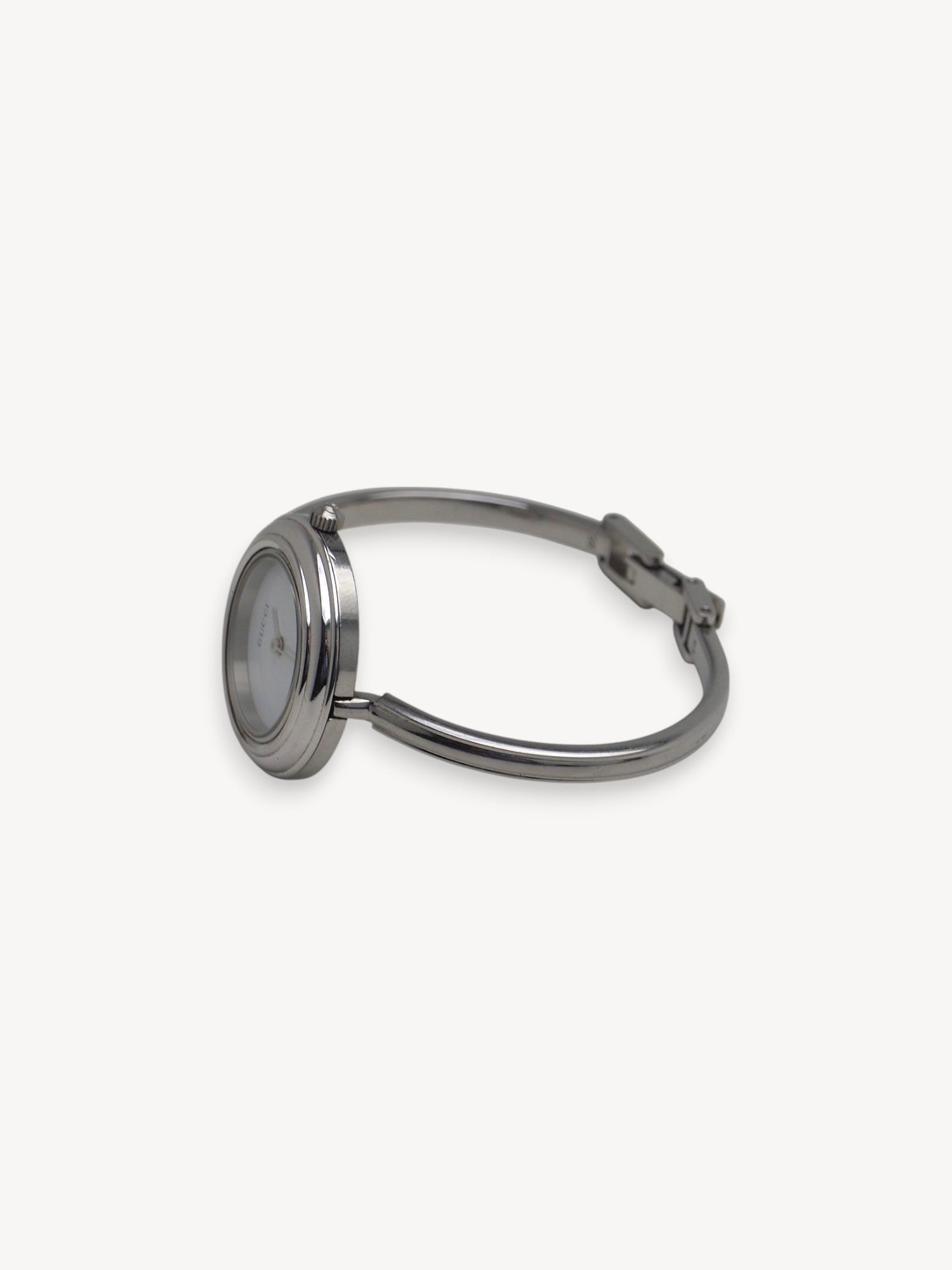 GUCCI INTERCHANGEABLE BEZEL WATCH SILVER
