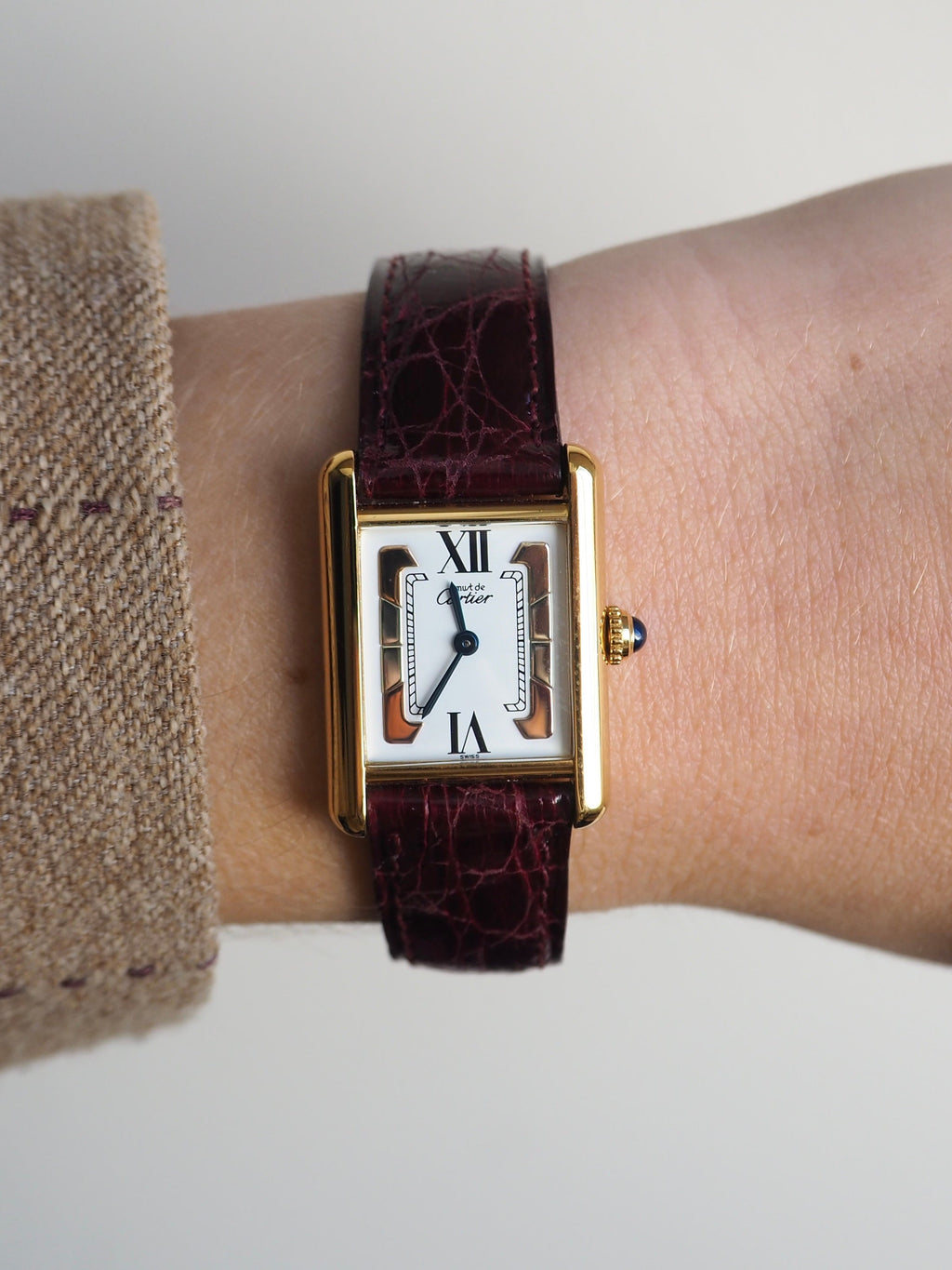 CARTIER TANK VERMEIL TRI-COLOR SMALL