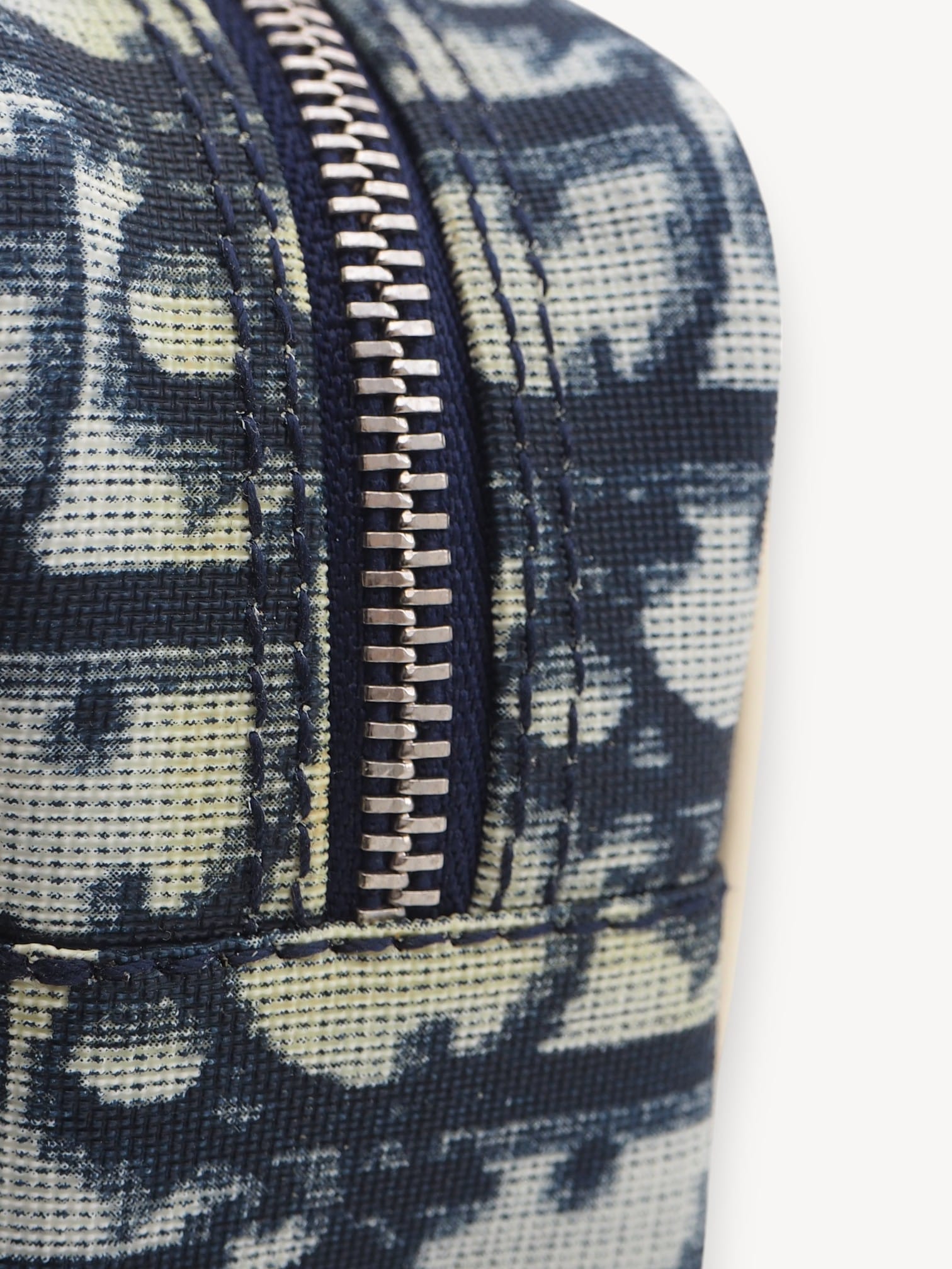 CHRISTIAN DIOR OBLIQUE COSMETIC POUCH BLUE