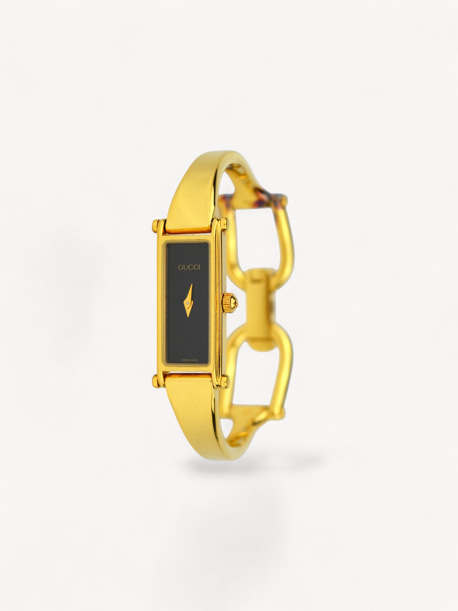 GUCCI 1500L HORSEBIT WATCH GOLD/BLACK