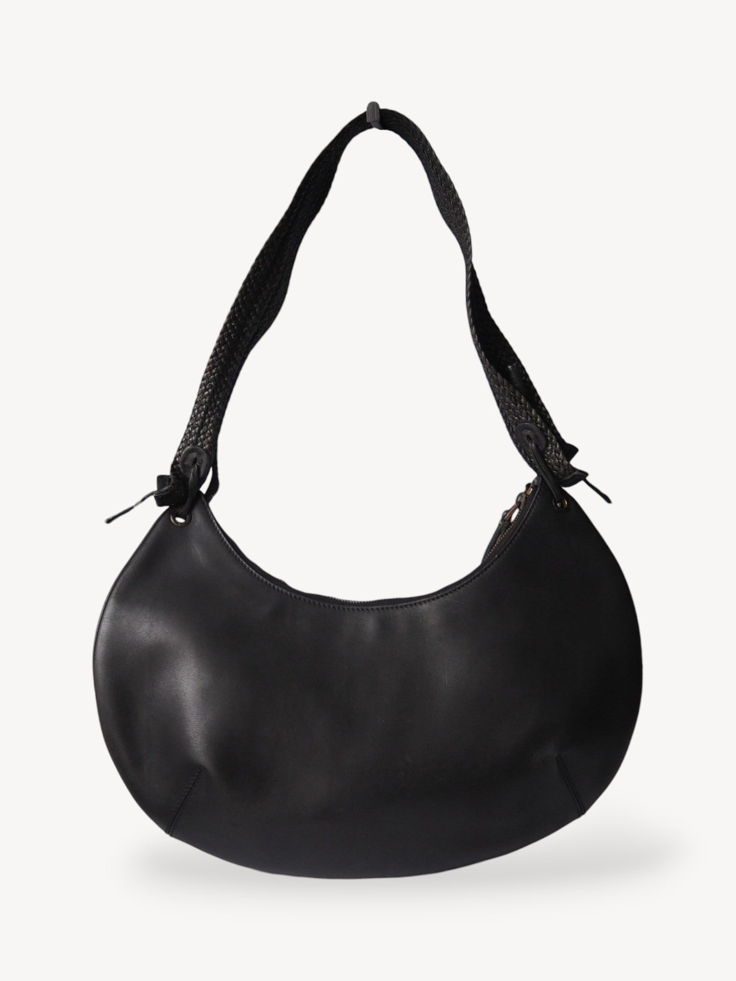GUCCI HALF MOON SHOULDER BAG BLACK