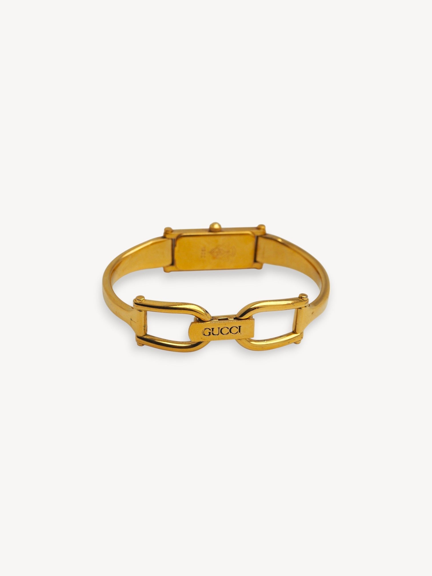 GUCCI 1500L MOTHER OF PEARL HORSEBIT WATCH GOLD
