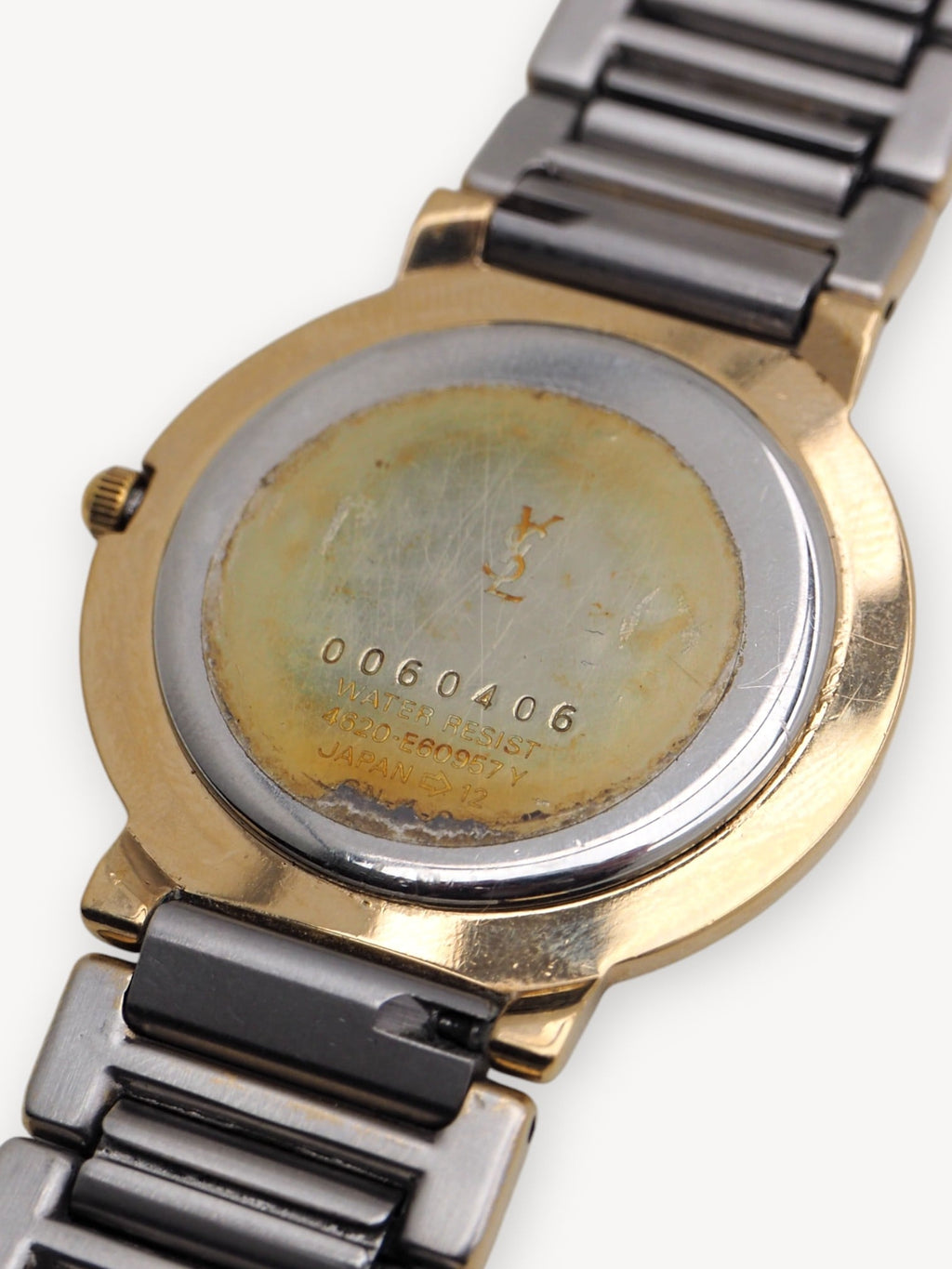 YVES SAINT LAURENT TWO-TONE WATCH
