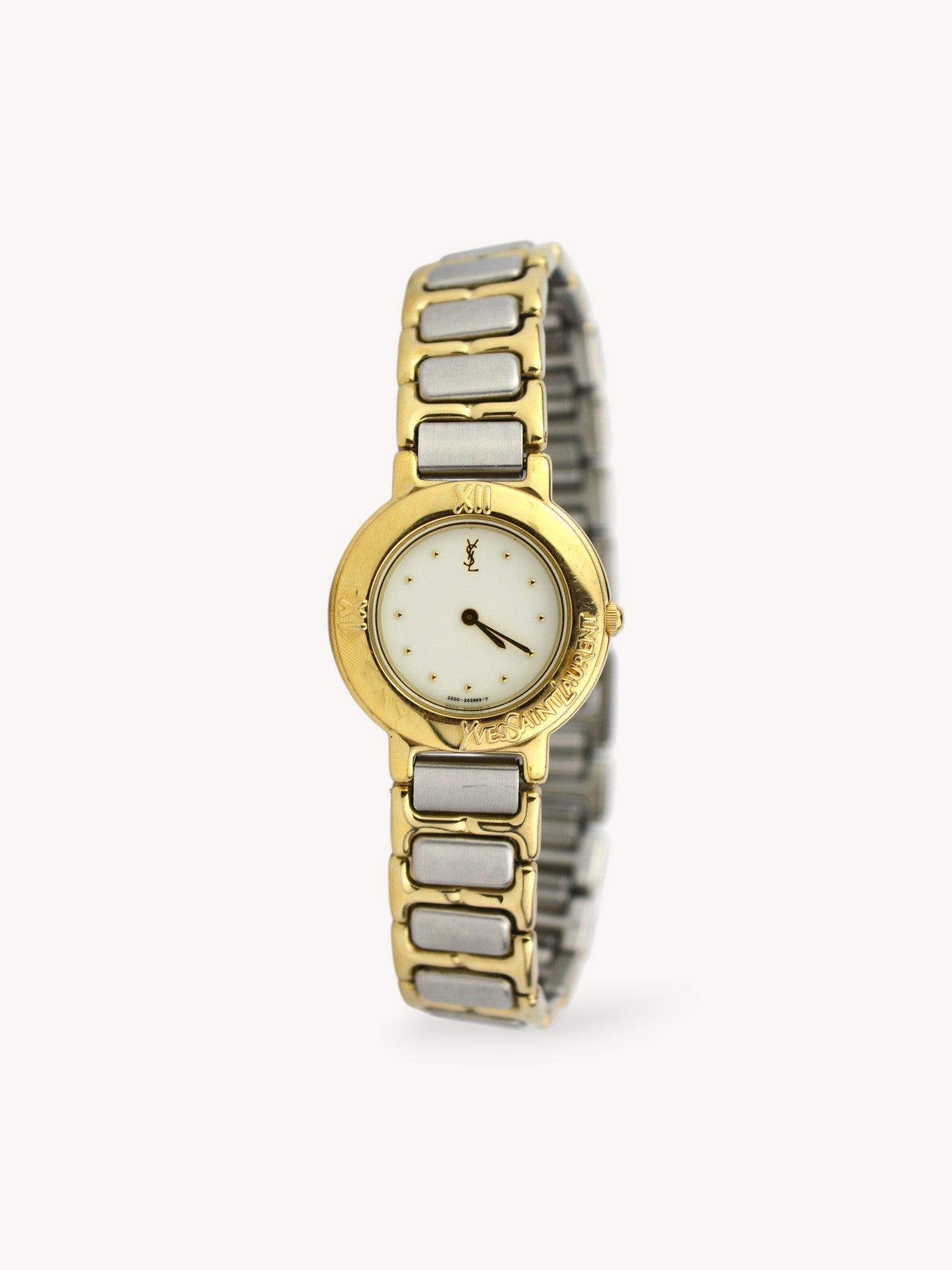 YVES SAINT LAURENT TWO-TONE WATCH