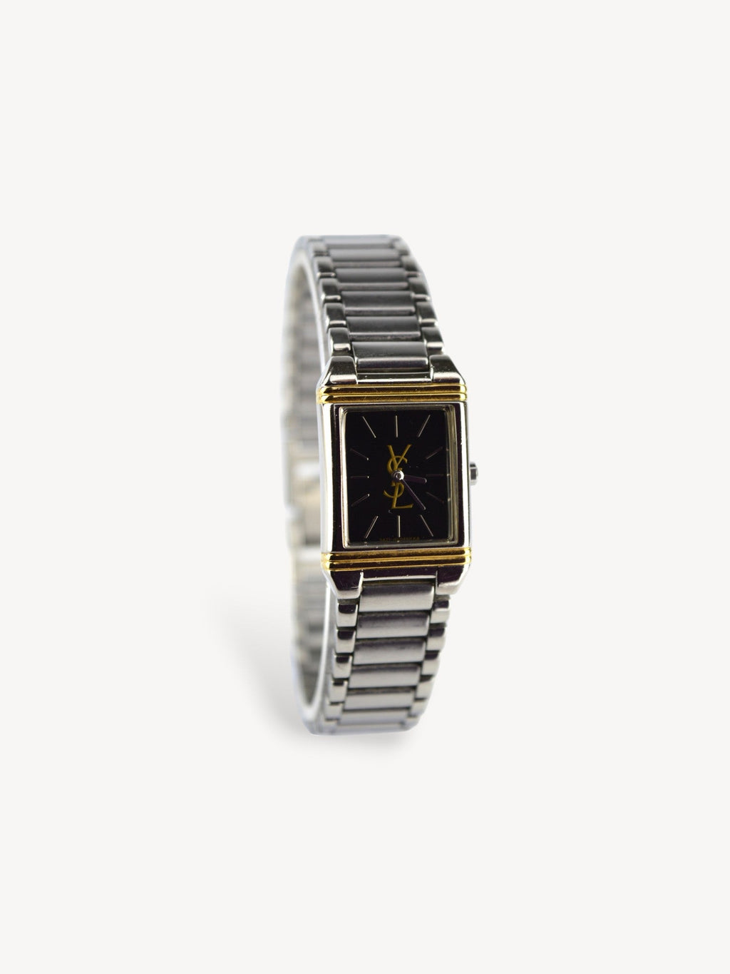 YVES SAINT LAURENT RECTANGULAR LOGO WATCH