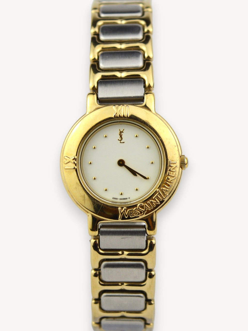 YVES SAINT LAURENT TWO-TONE WATCH