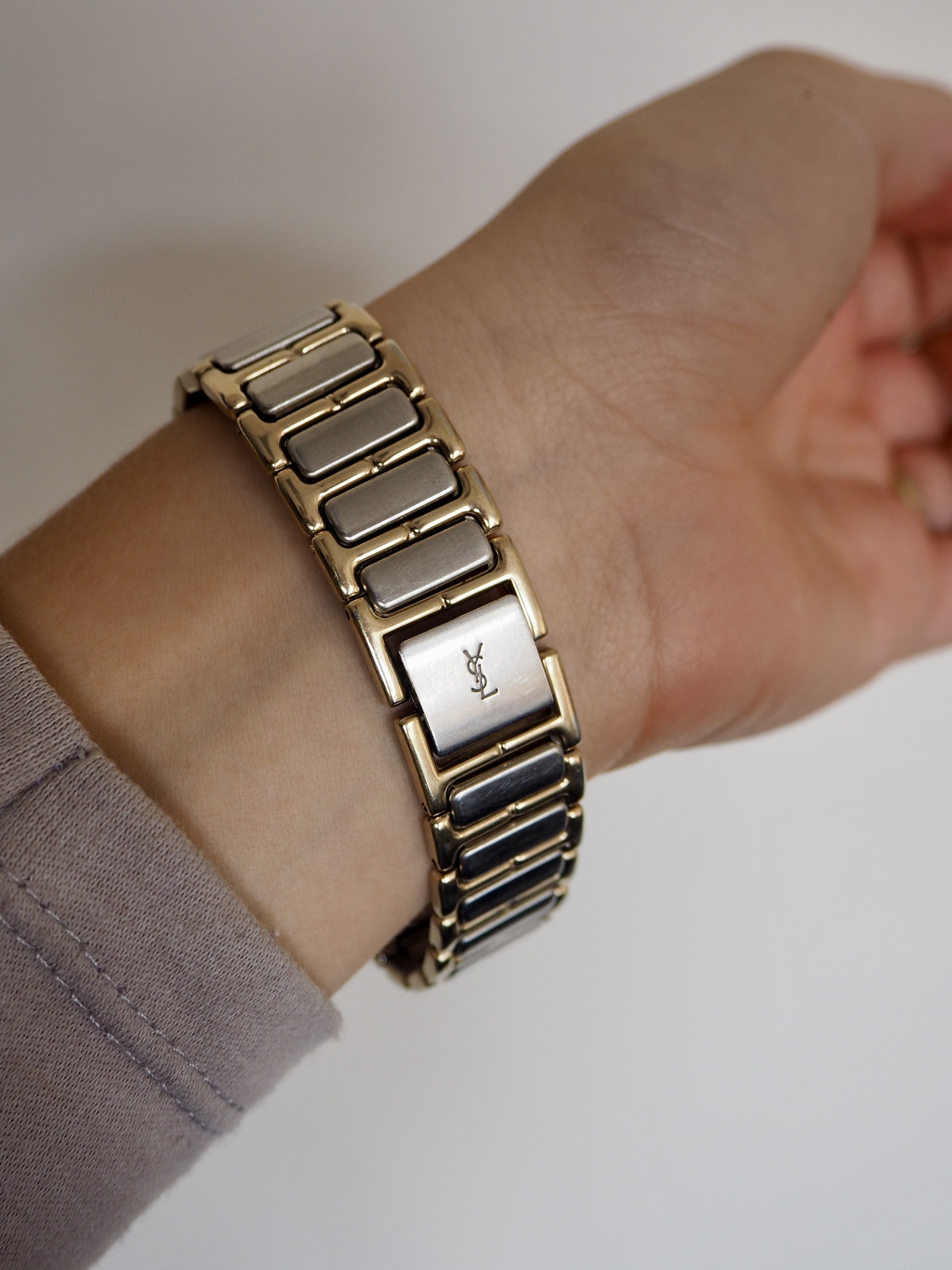 YVES SAINT LAURENT TWO-TONE WATCH