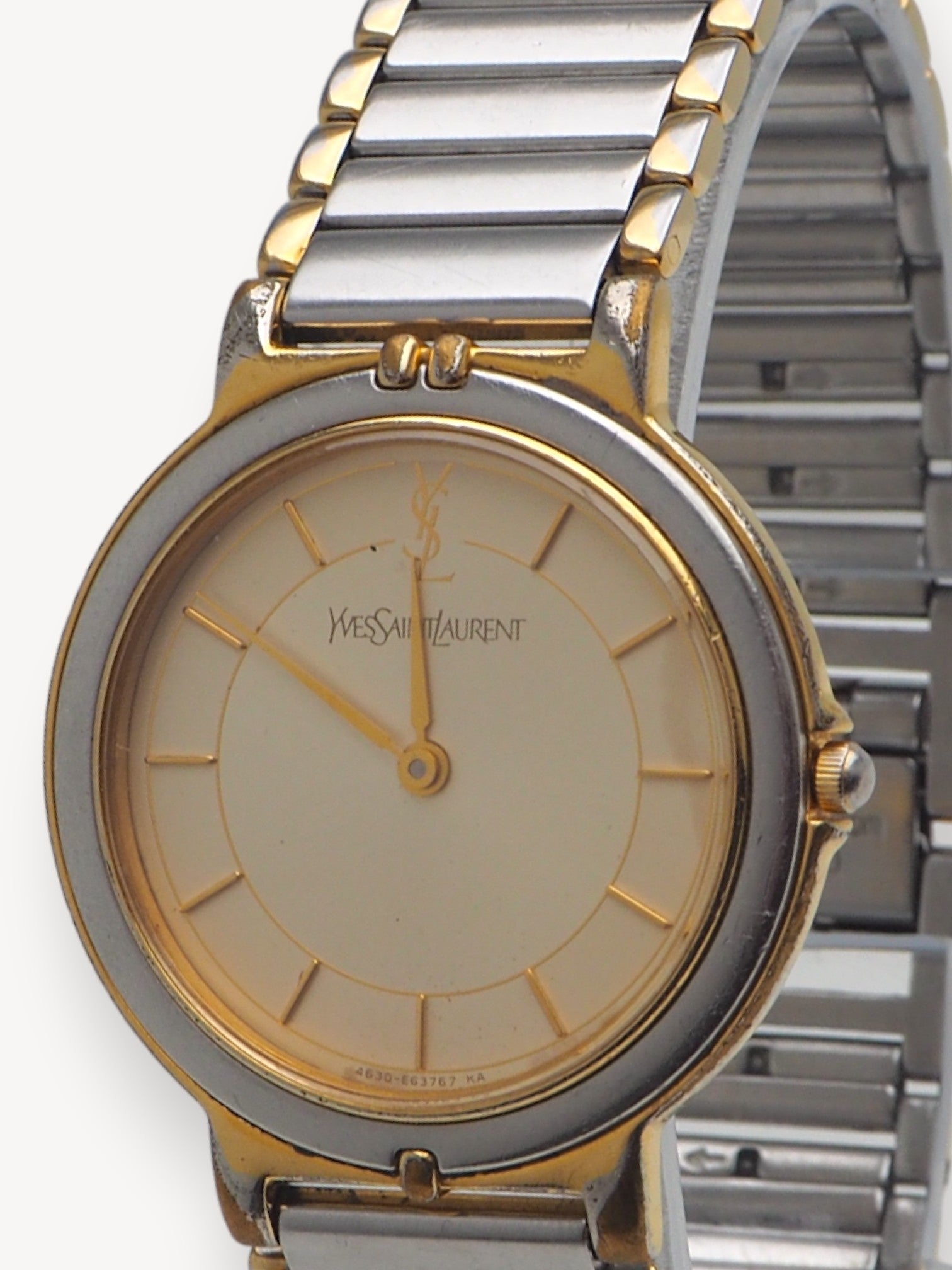 YVES SAINT LAURENT TWO-TONE WATCH