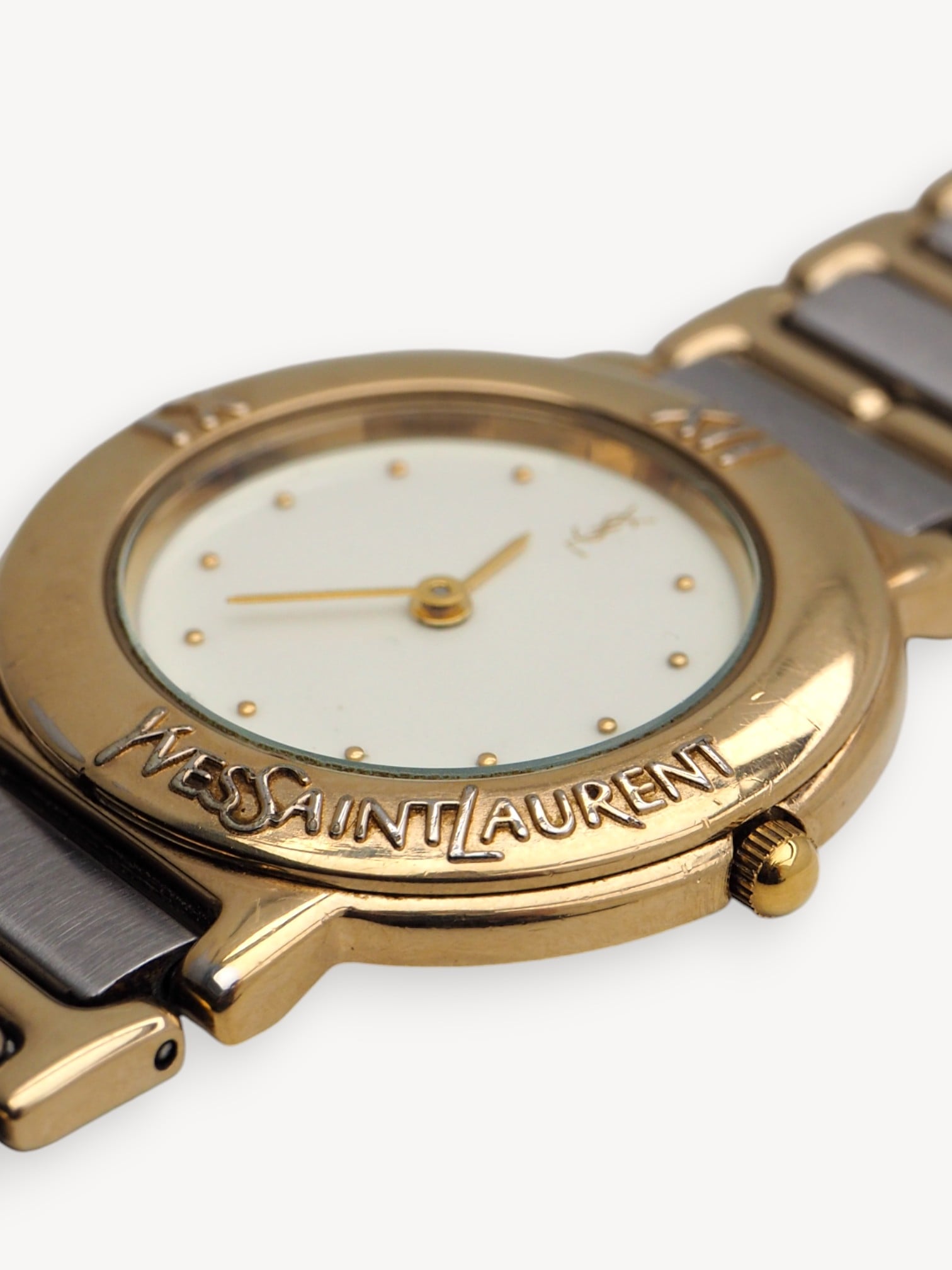 YVES SAINT LAURENT TWO-TONE WATCH