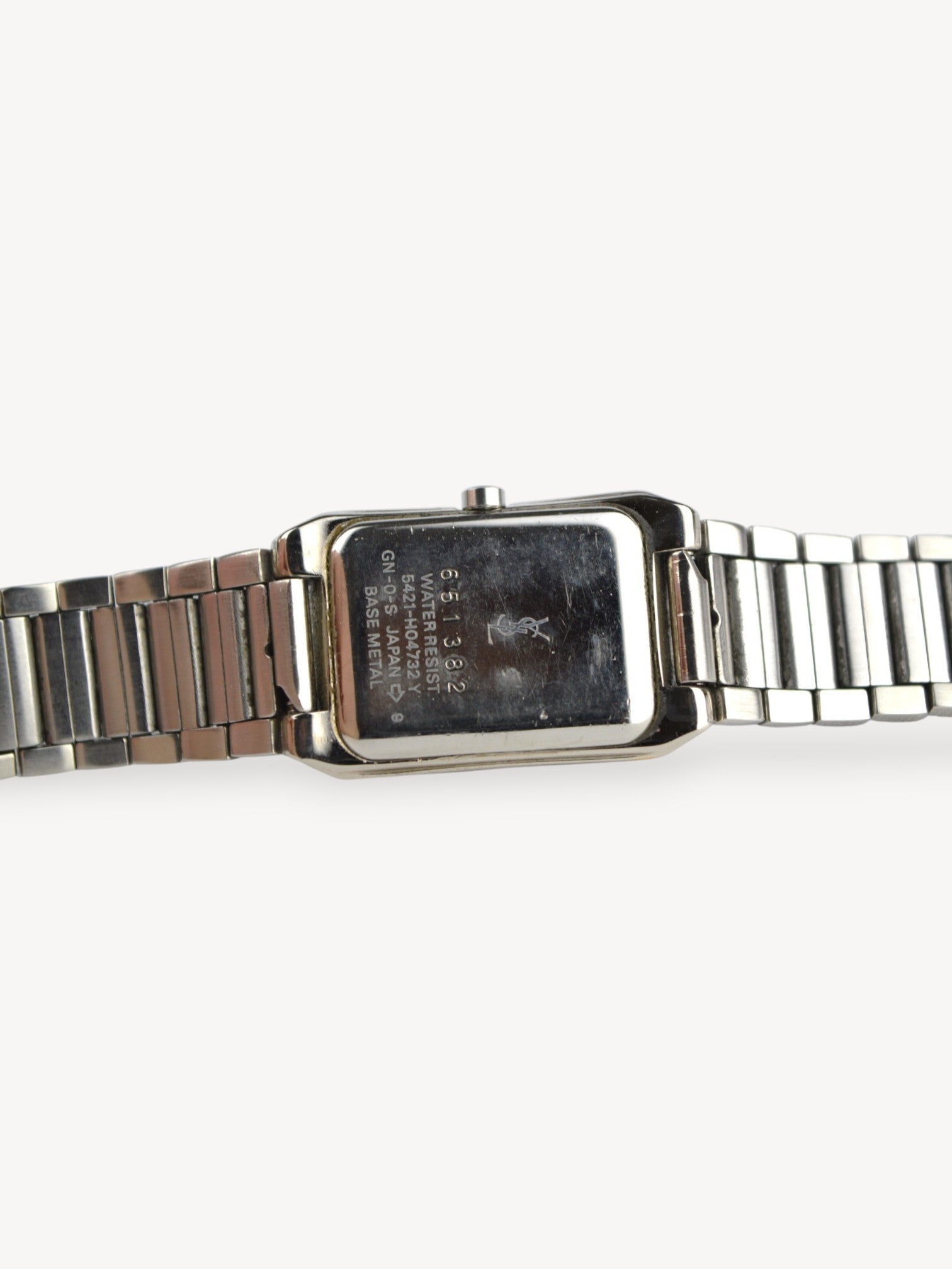 YVES SAINT LAURENT RECTANGULAR LOGO WATCH
